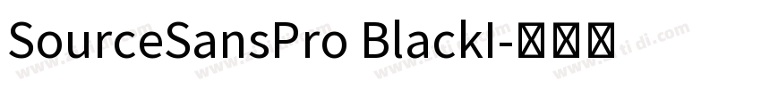 SourceSansPro BlackI字体转换